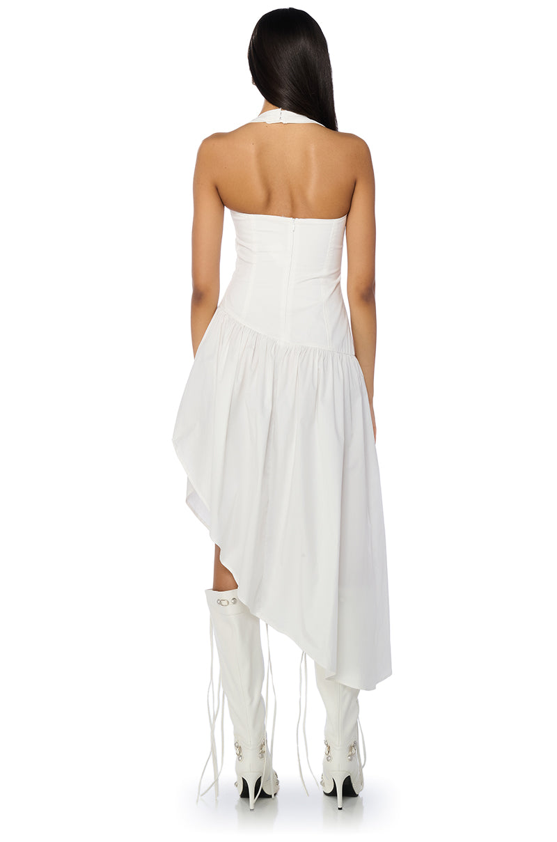 MYKONOS POPLIN MIDI DRESS