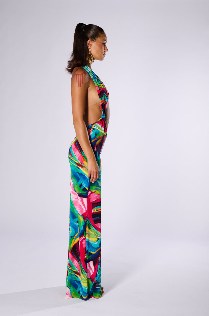 DEVORA ABSTRACT MESH JUMPSUIT