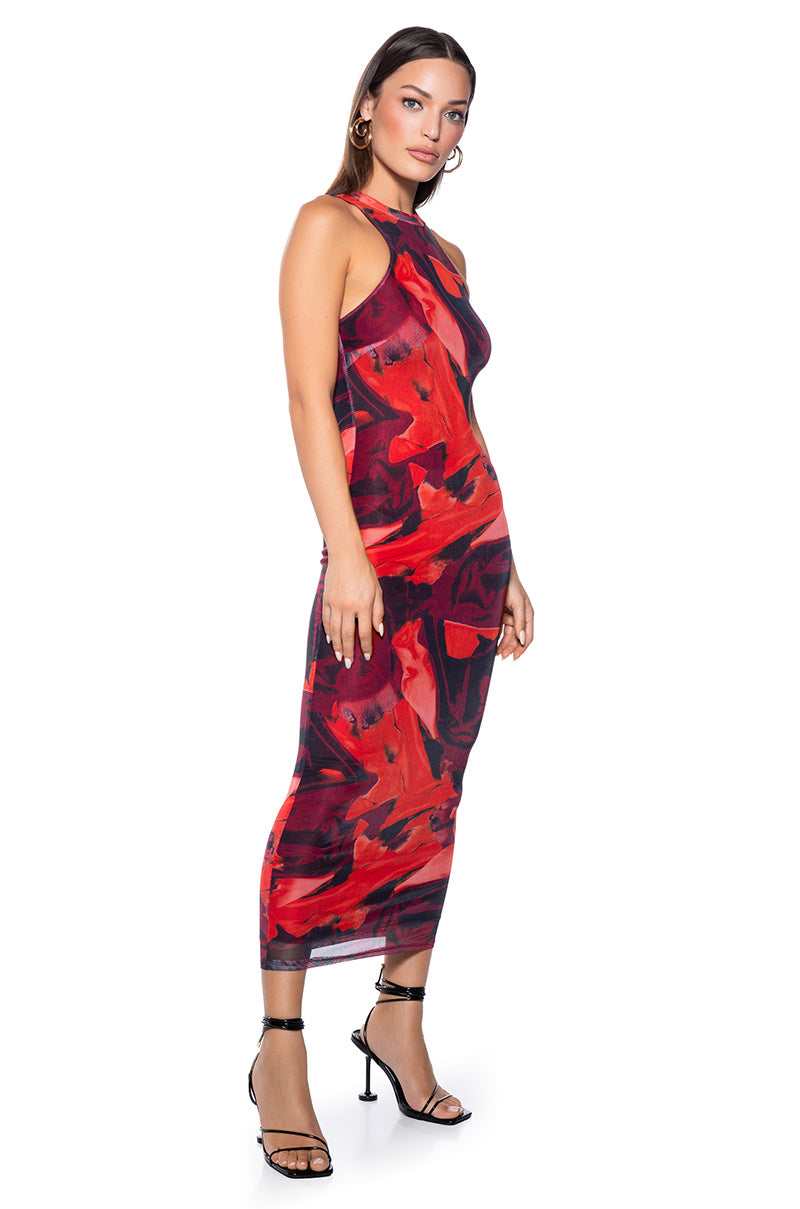 ON A ROLL PRINTED MAXI DRESS