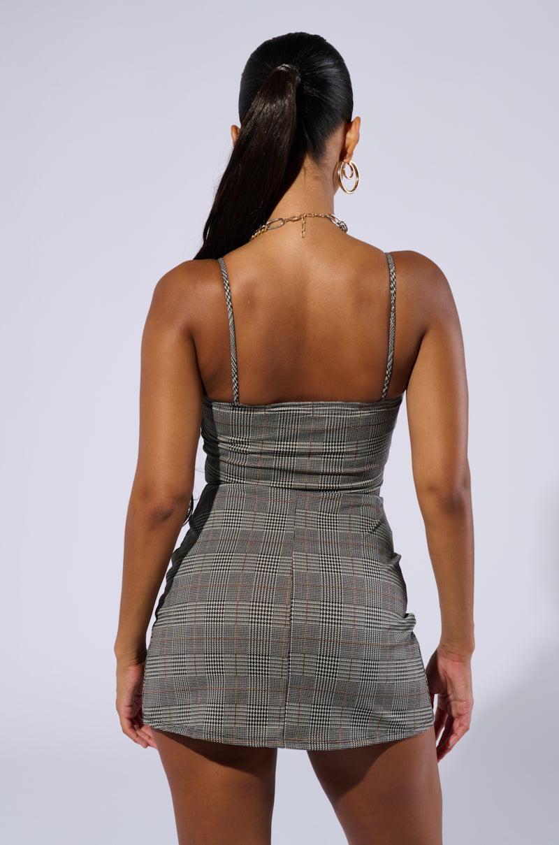 FELT CUTE PLAID ROMPER