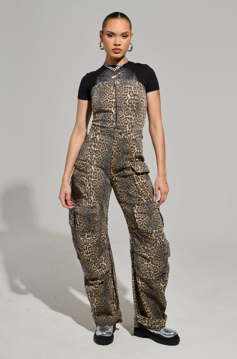 FIERCE ENERGY ONLY LEOPARD JUMPSUIT