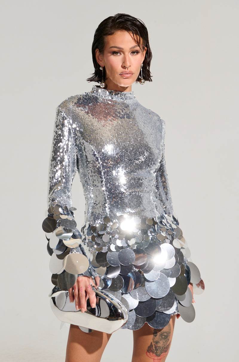 THE MOMENT SEQUIN MINI DRESS