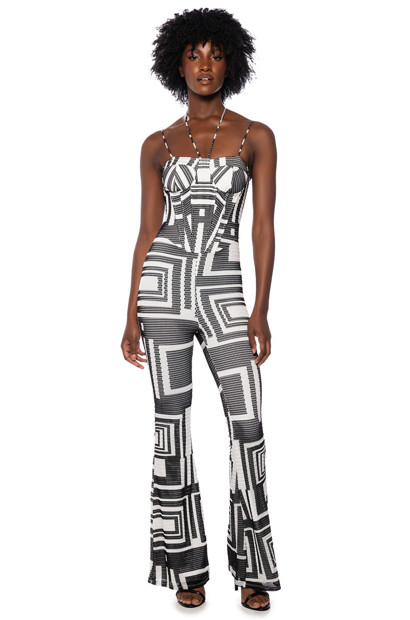 GETTING GROOVY WIDE LEG STRAPPY JUMPSUIT