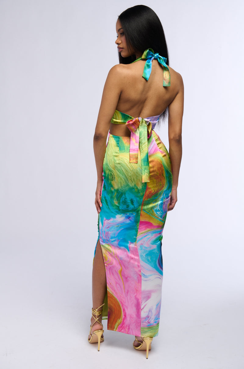 FREE SPIRIT SATIN MAXI DRESS