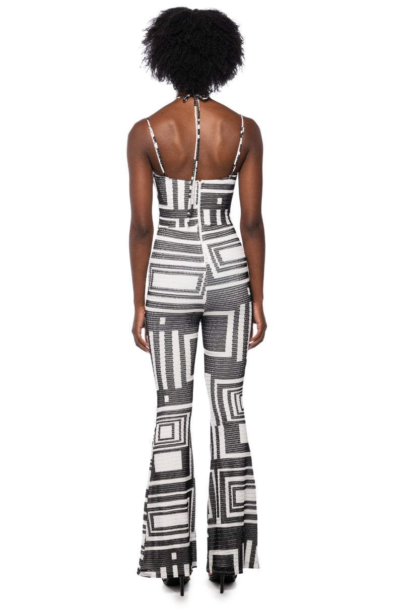 GETTING GROOVY WIDE LEG STRAPPY JUMPSUIT