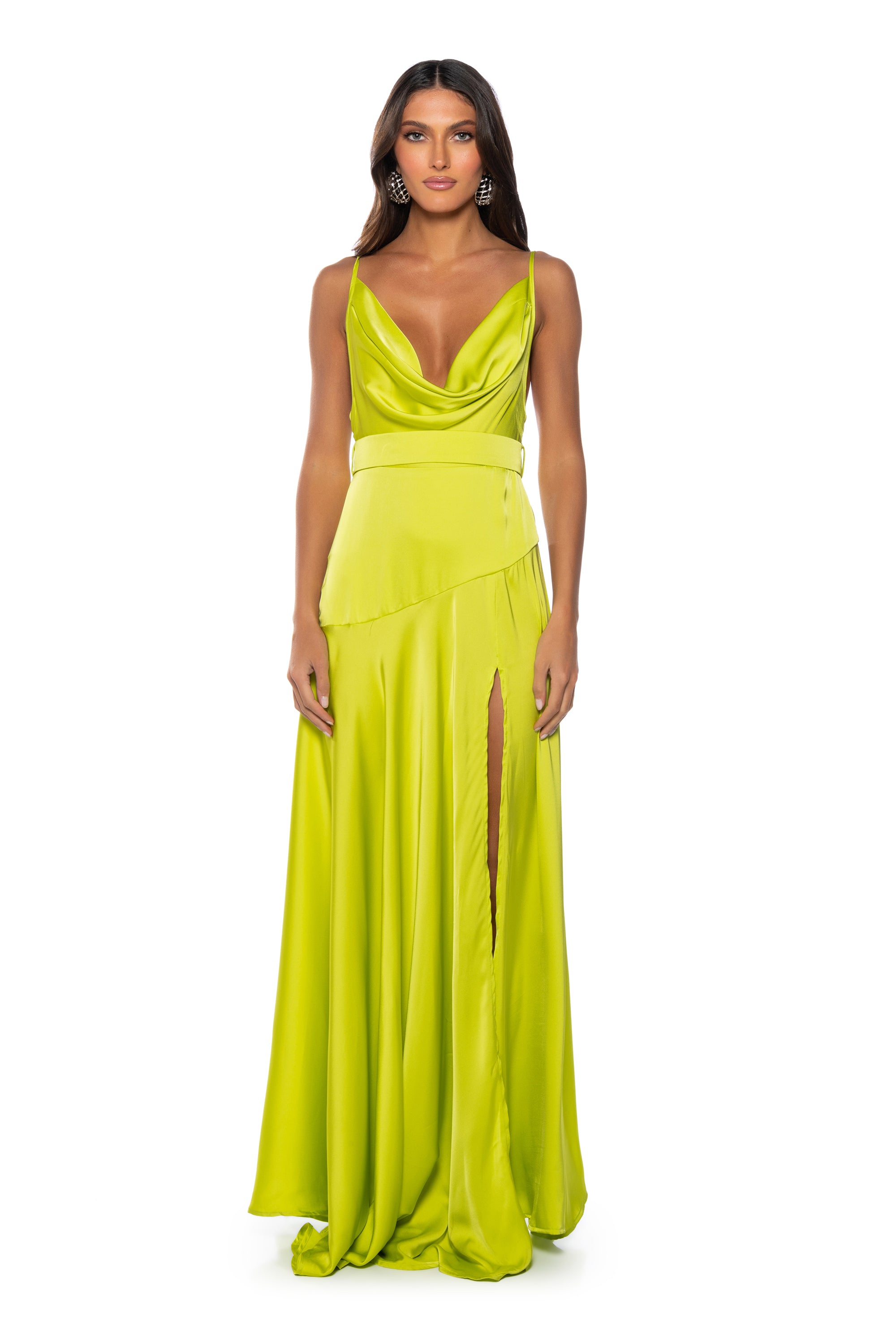 CASSIDEE COWL NECK MAXI DRESS