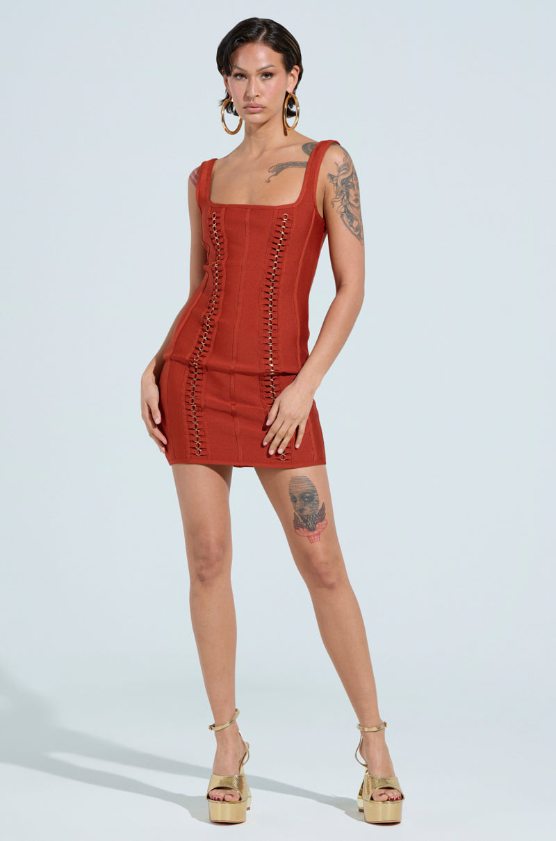 NEVER GOES OUT OF STYLE BANDAGE MINI DRESS