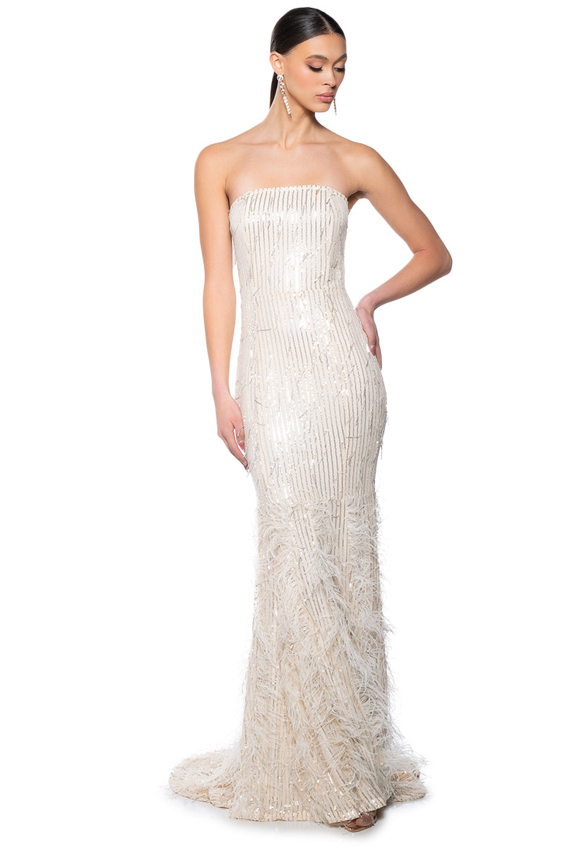 STUNNER EMBELLISHED MAXI DRESS