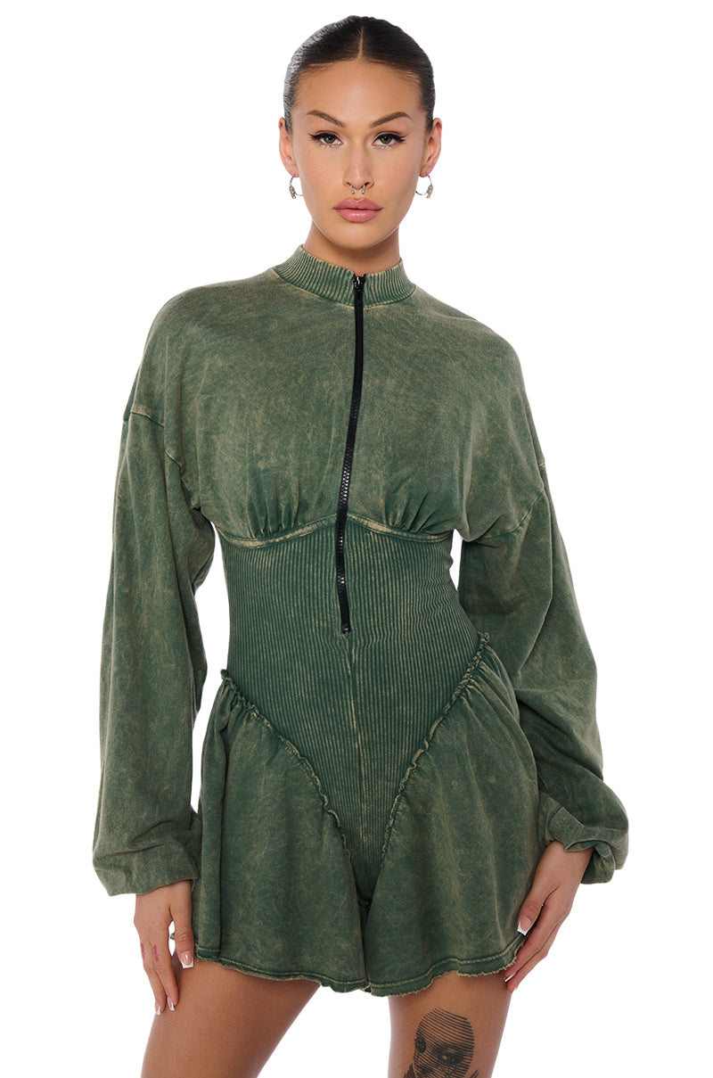 AURORA QUARTER ZIP ROMPER