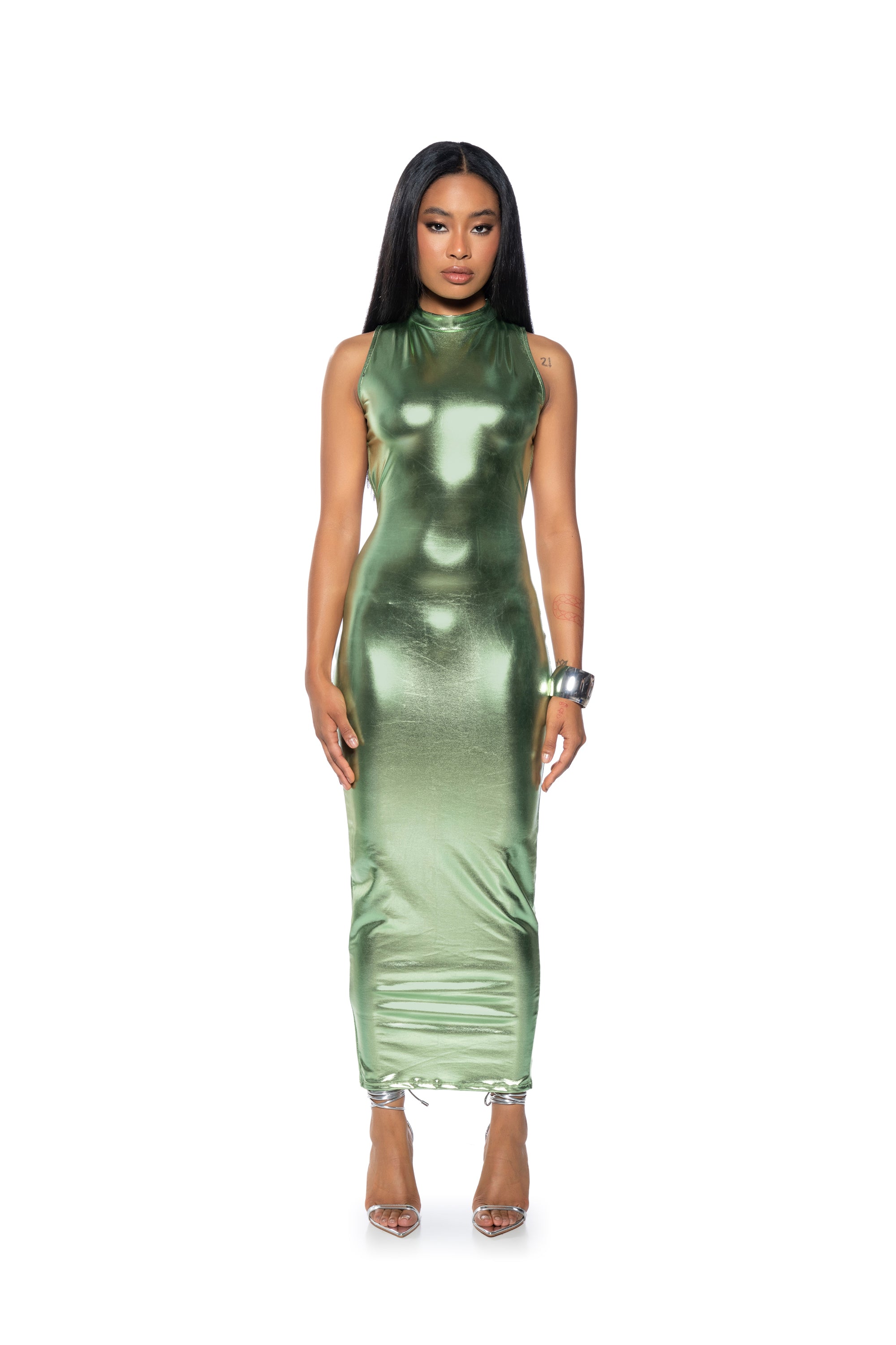 TALK ABOUT ME SLEEVELESS MIDI DRESS