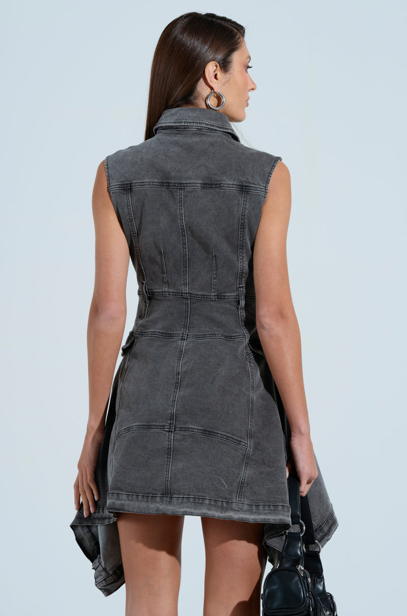 MICHELLE DENIM MINI DRESS