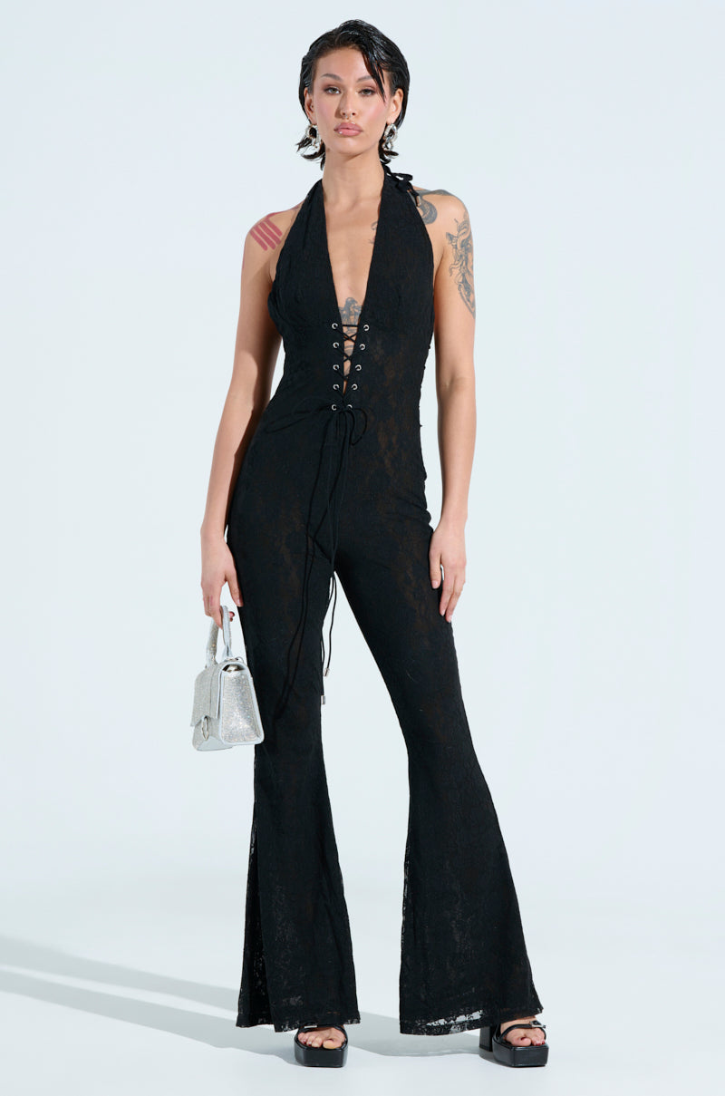 I'M OUTSIDE LACE JUMPSUIT