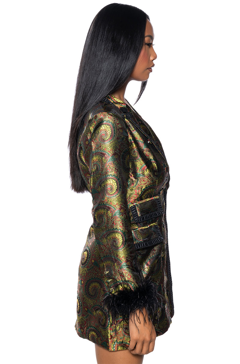 PAISLEY THIS PAISLEY THAT BLAZER DRESS