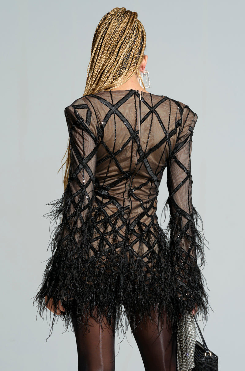 SHOW ME A GOOD TIME MESH MINI DRESS