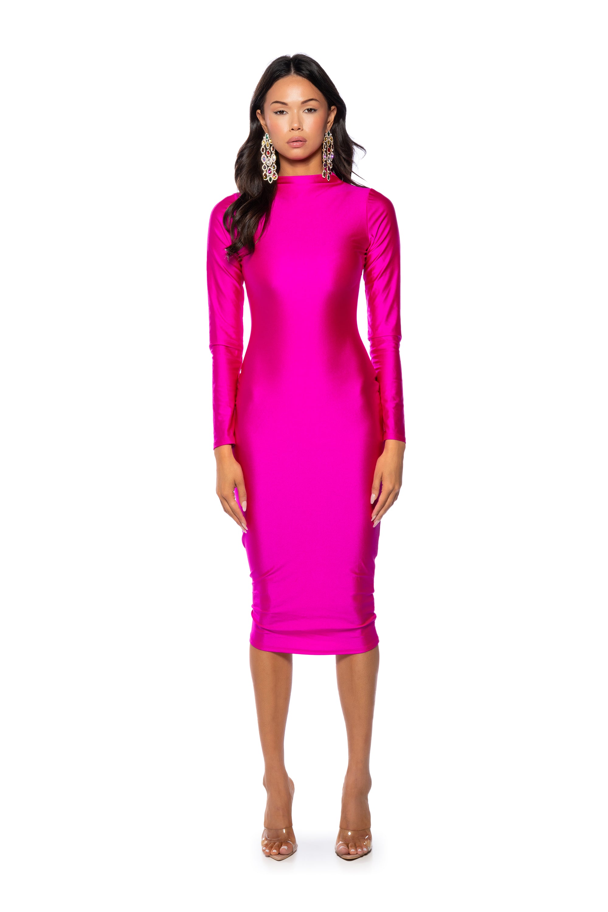 ONE OF ONE LONG SLEEVE MIDI DRESS