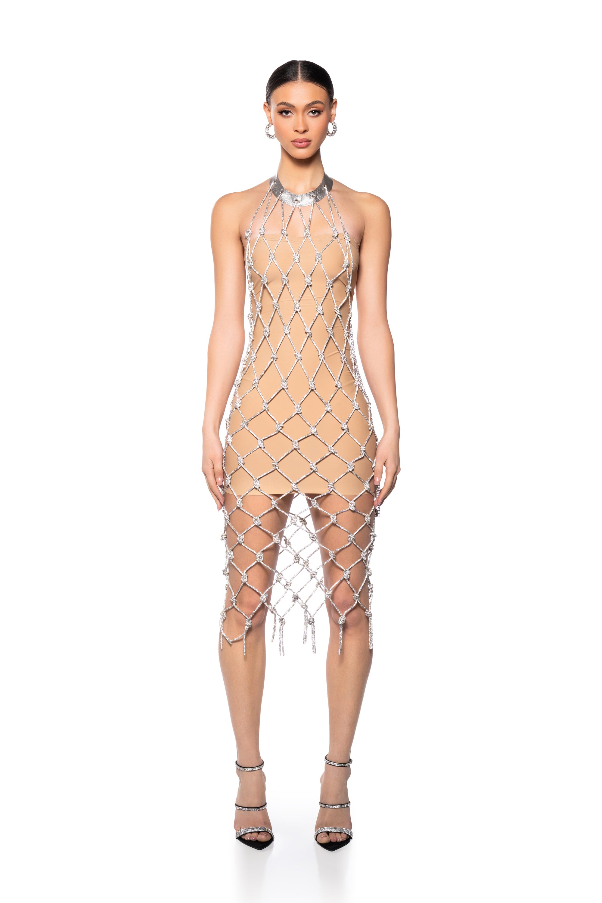 BALLER RHINESTONE CHAIN DRESS