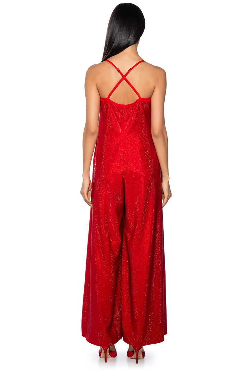 LETS CELEBRATE RHINESTONE JUMPSUIT