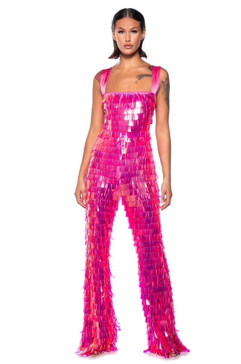 OUT FROM UNDER SEQUIN JUMPSUIT