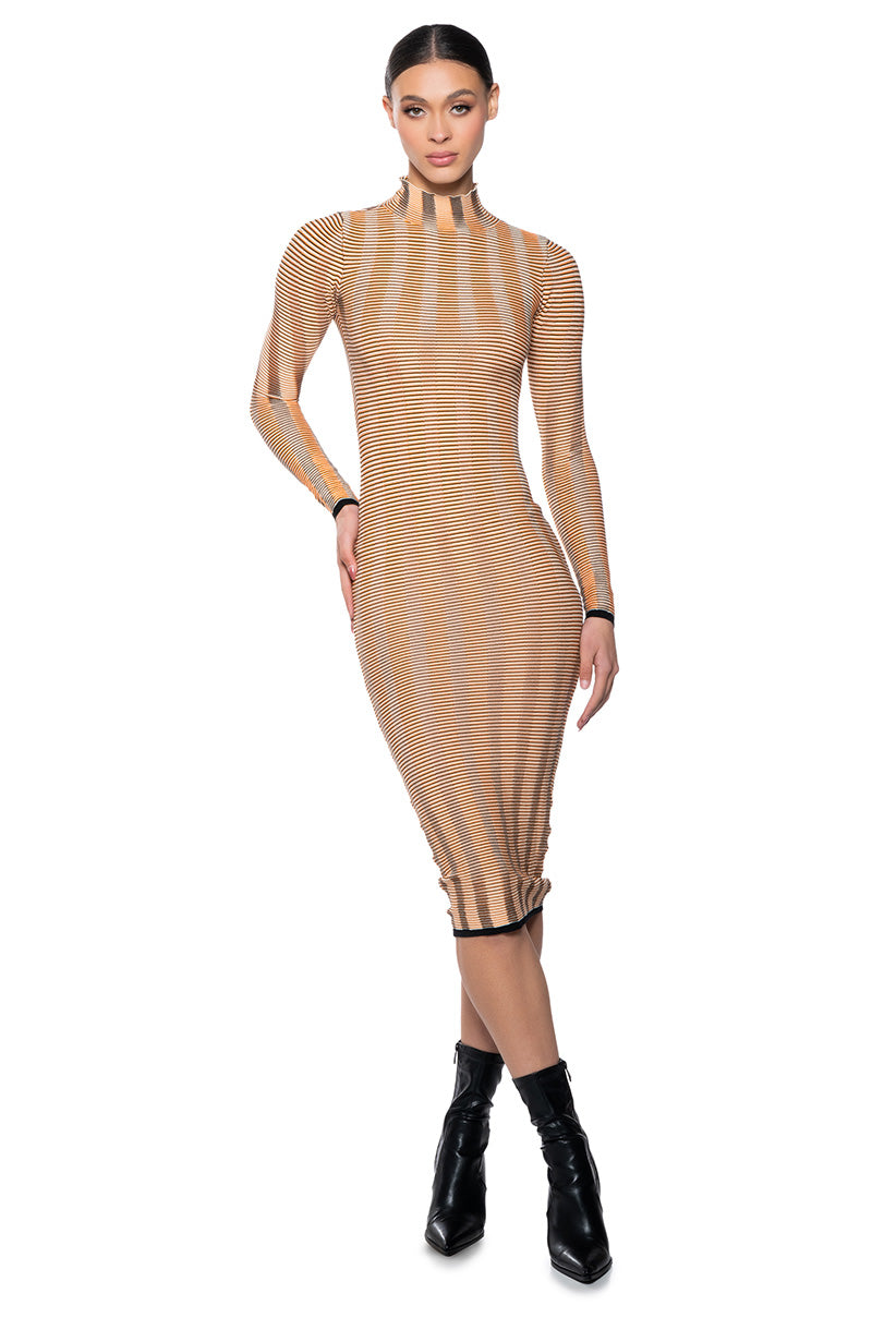 TURNING HEADS KNIT MIDI DRESS