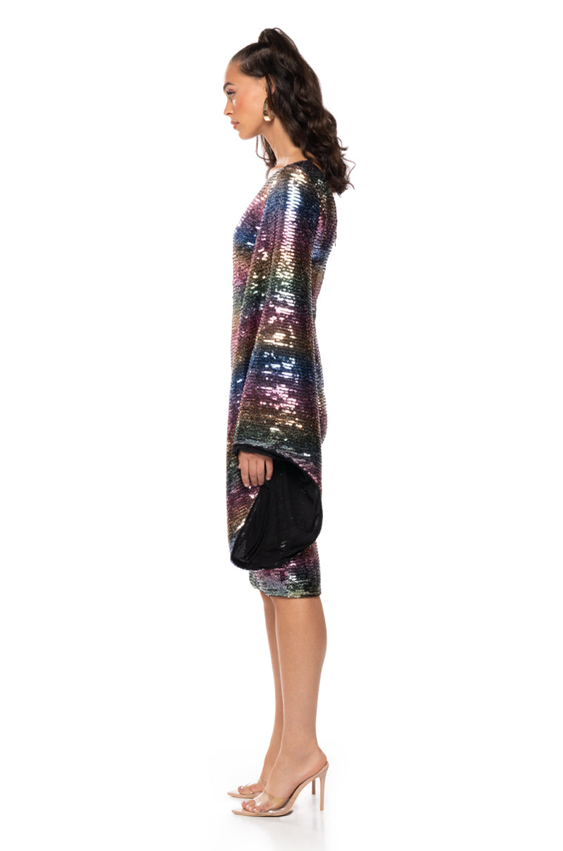 BEAUTY IN COLOR MIDI DRESS