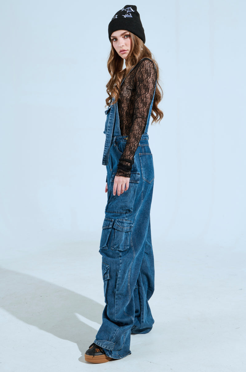 ALWAYS ON YOUR MIND DENIM JUMPSUIT IN BLUE