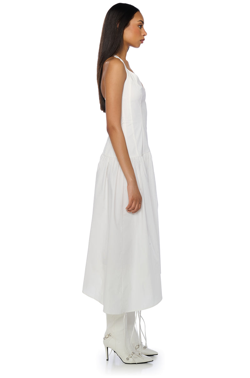 MYKONOS POPLIN MIDI DRESS