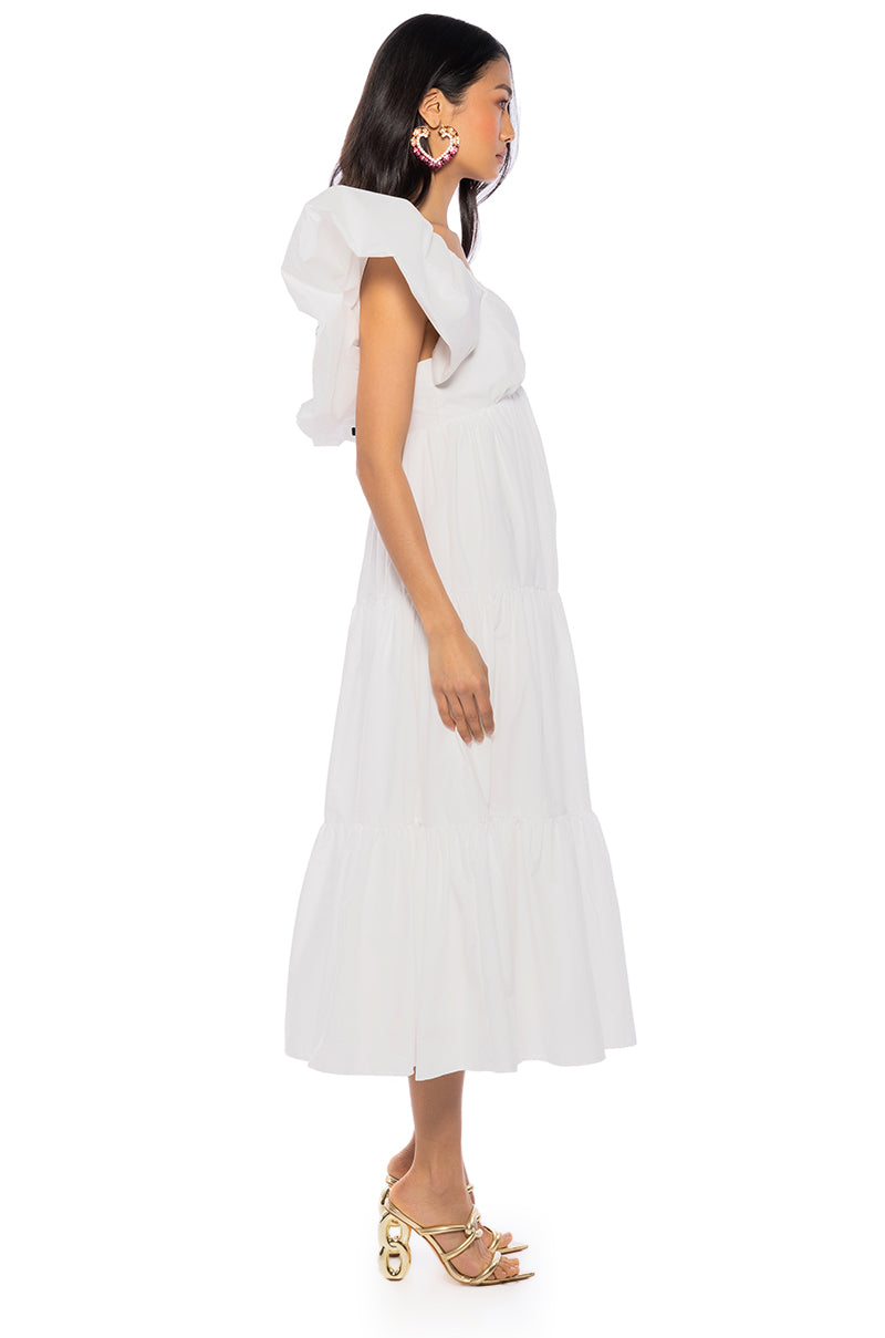 ANGELINA PUFF SLEEVE MAXI DRESS IN WHITE