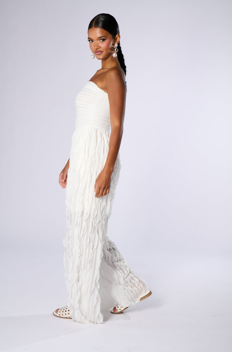 LILIANA STRAPLESS MESH JUMPSUIT