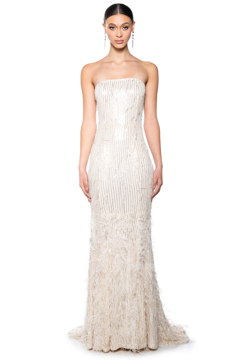 STUNNER EMBELLISHED MAXI DRESS