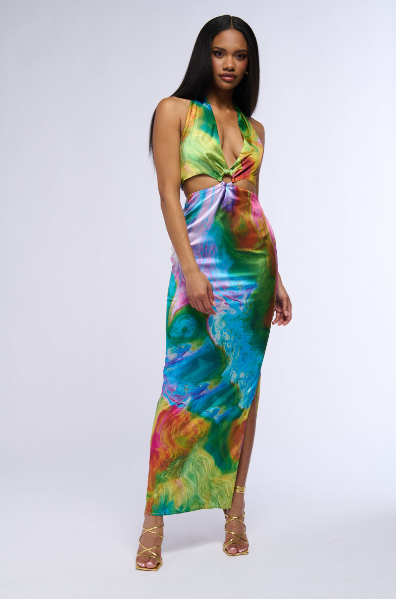 FREE SPIRIT SATIN MAXI DRESS