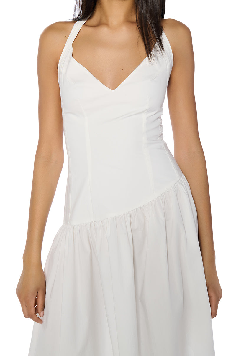 MYKONOS POPLIN MIDI DRESS