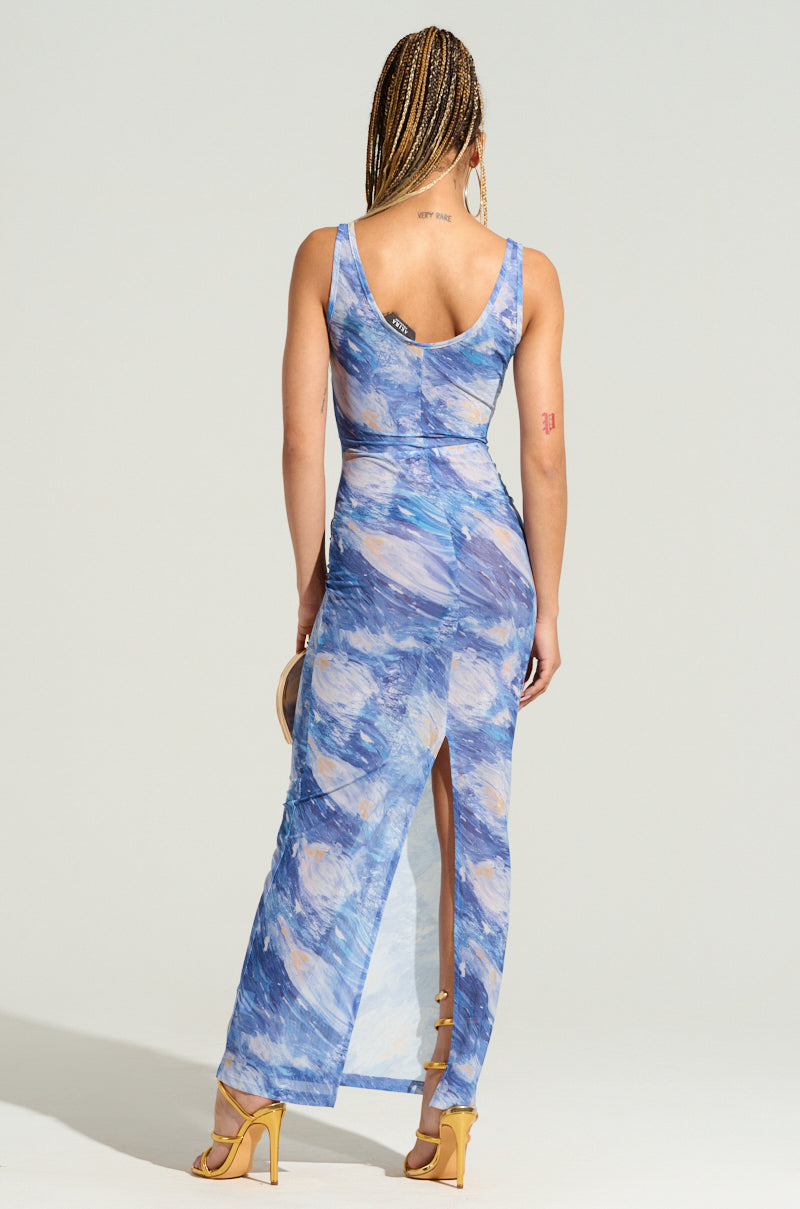 WORK OF ART MESH MAXI DRESS