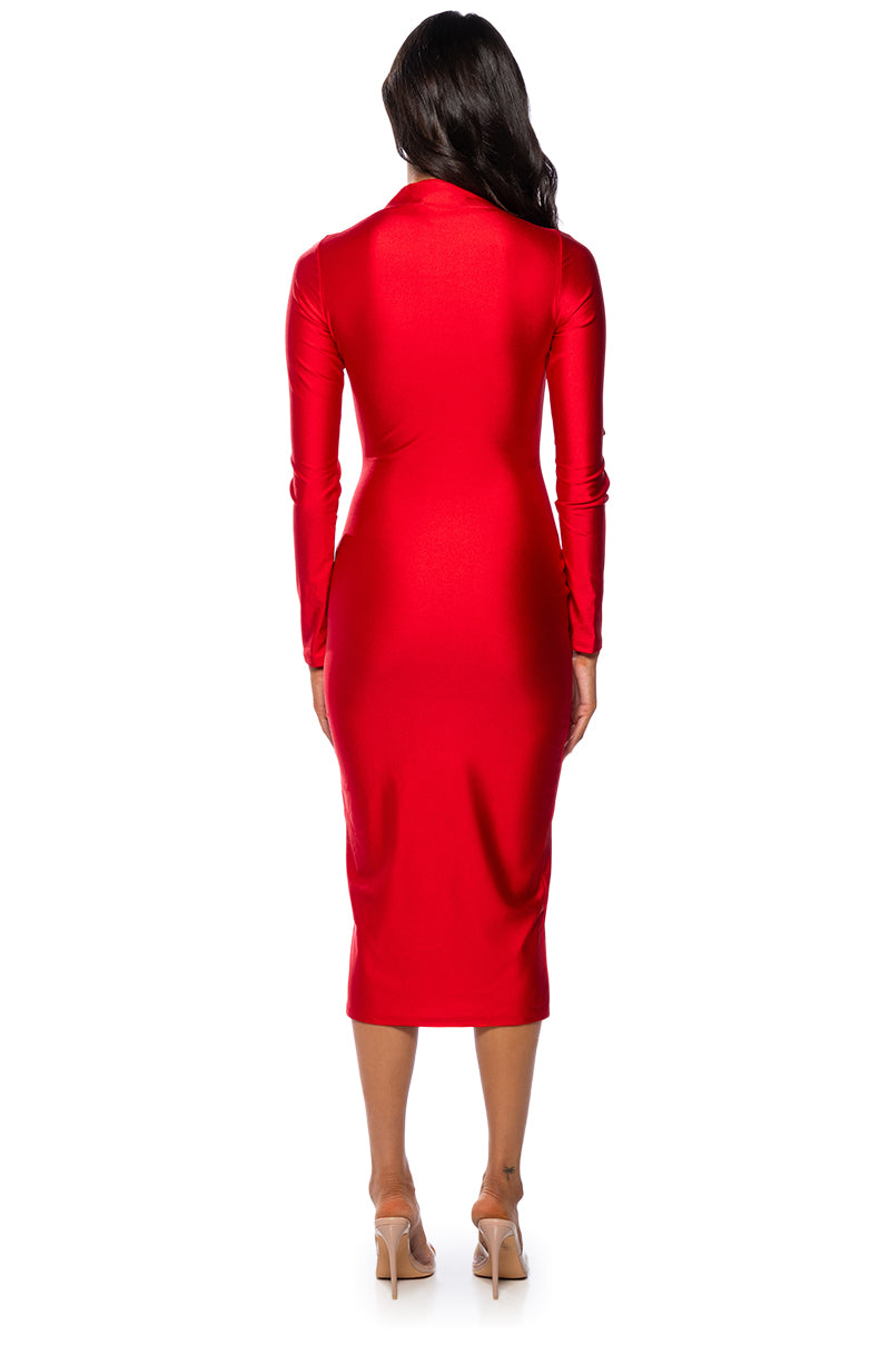 ONE OF ONE LONG SLEEVE MIDI DRESS