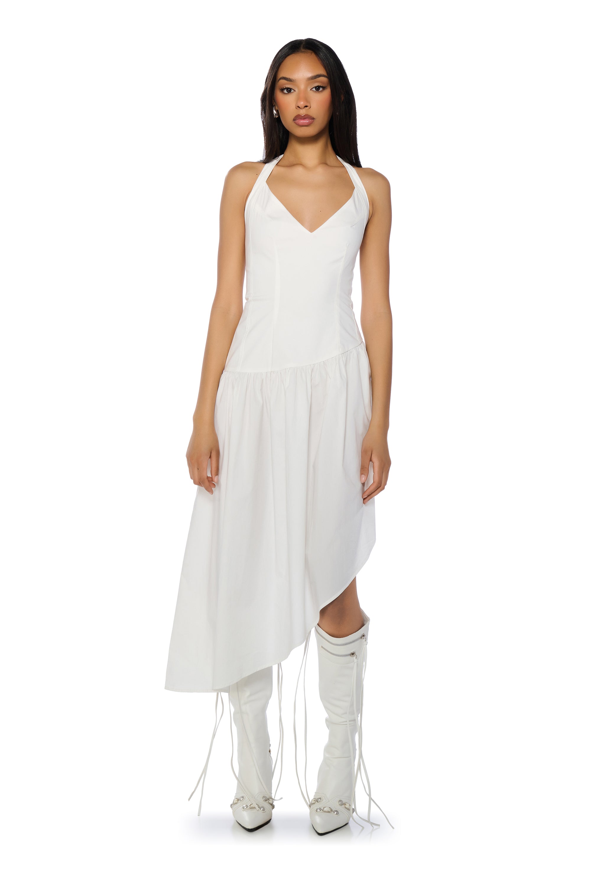 MYKONOS POPLIN MIDI DRESS