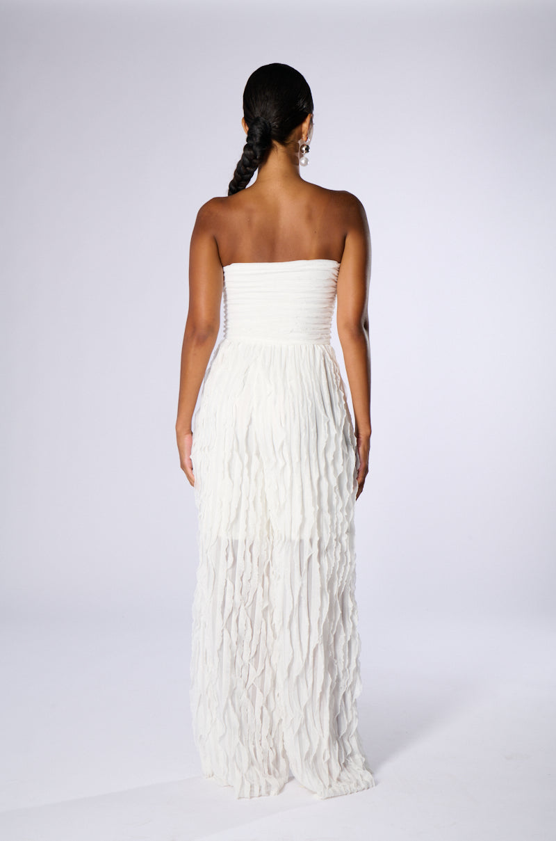LILIANA STRAPLESS MESH JUMPSUIT
