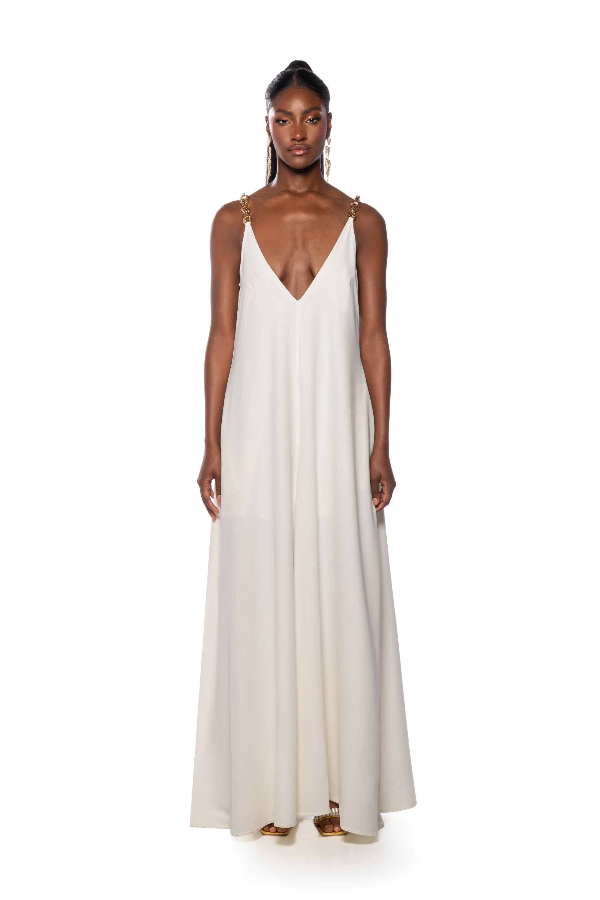 SICILY OVERSIZED SLEEVELESS JUMPSUIT IN WHITE