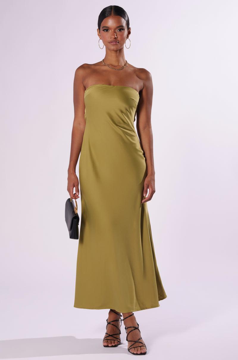 BEST GUEST SATIN MAXI DRESS