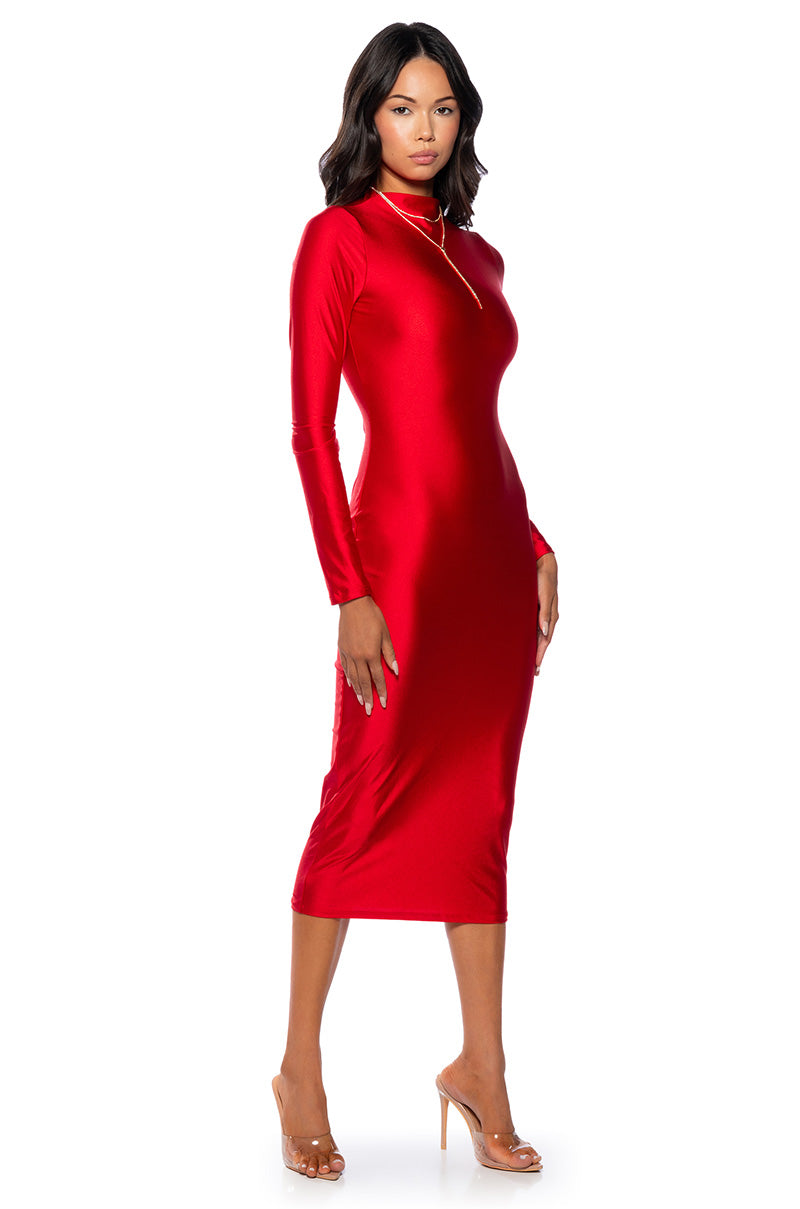 ONE OF ONE LONG SLEEVE MIDI DRESS