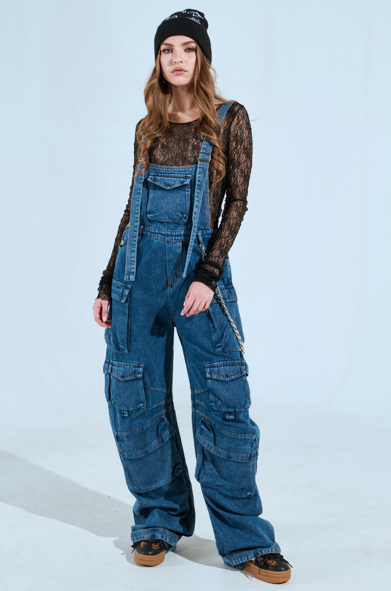 ALWAYS ON YOUR MIND DENIM JUMPSUIT IN BLUE