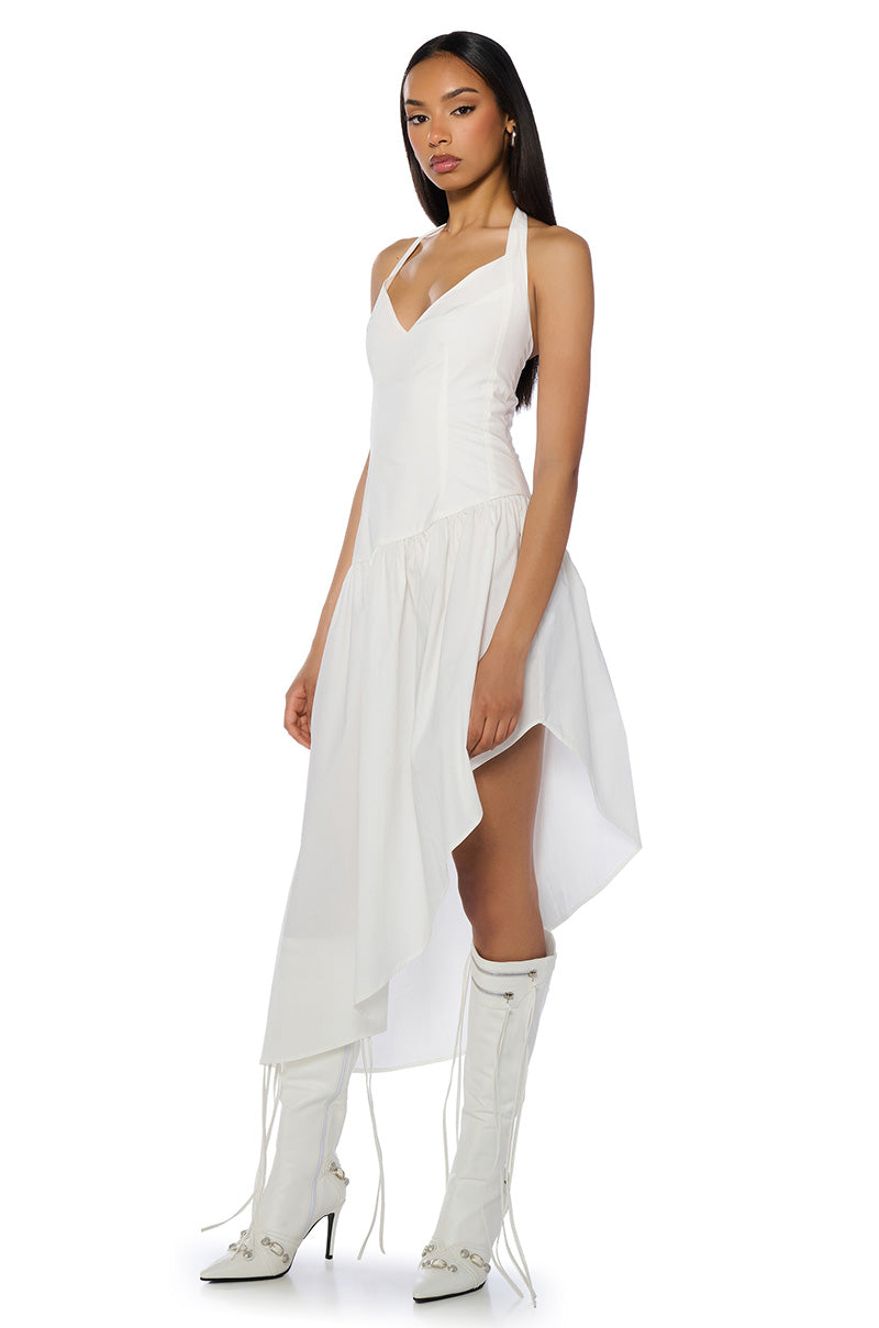 MYKONOS POPLIN MIDI DRESS