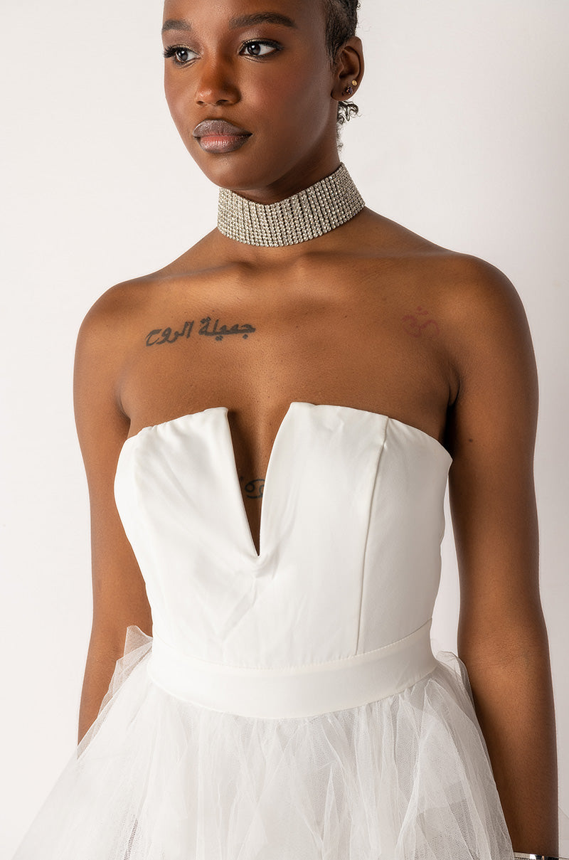 LOVE STORY MAXI TULLE DRESS