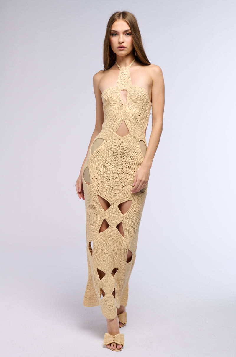 TALK ABOUT ME CROCHET MAXI DRESS