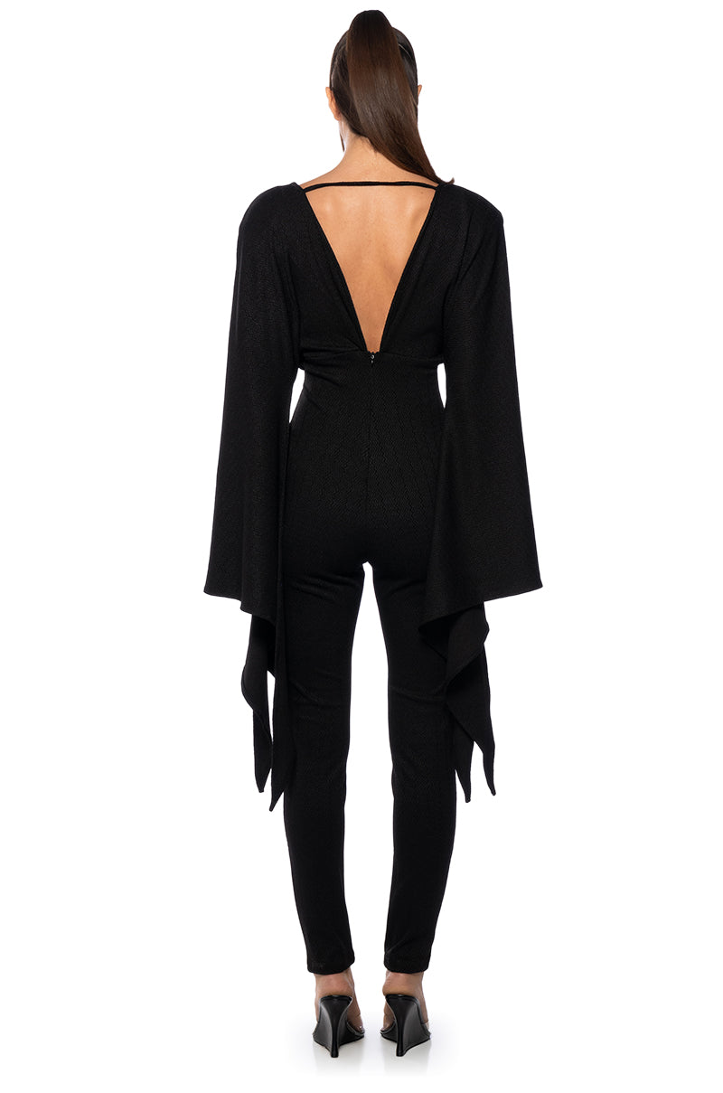 MARRY THE NIGHT LONG SLEEVE EMBELLISHED JUMPSUIT