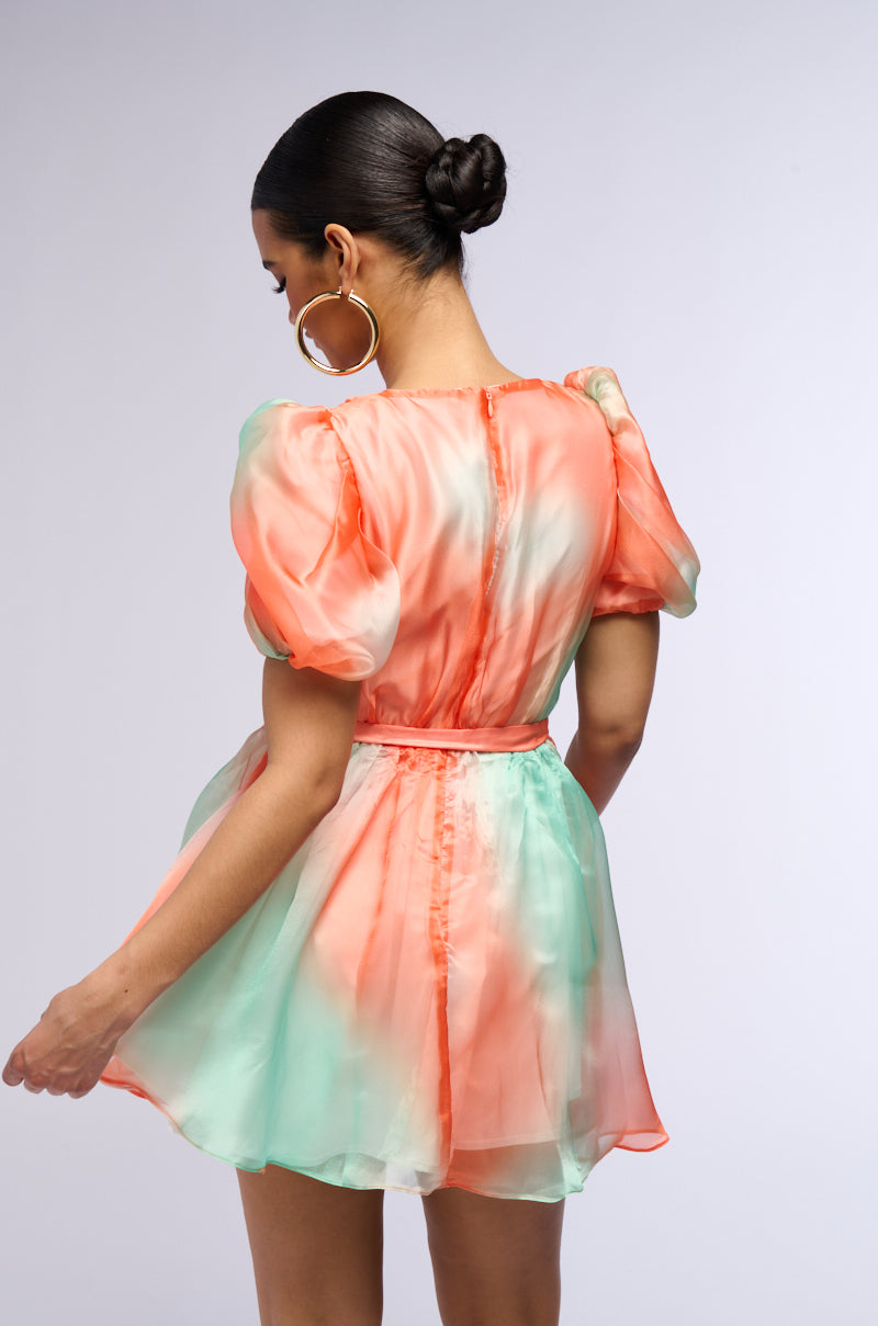 APRIL SHOWERS CHIFFON MINI DRESS