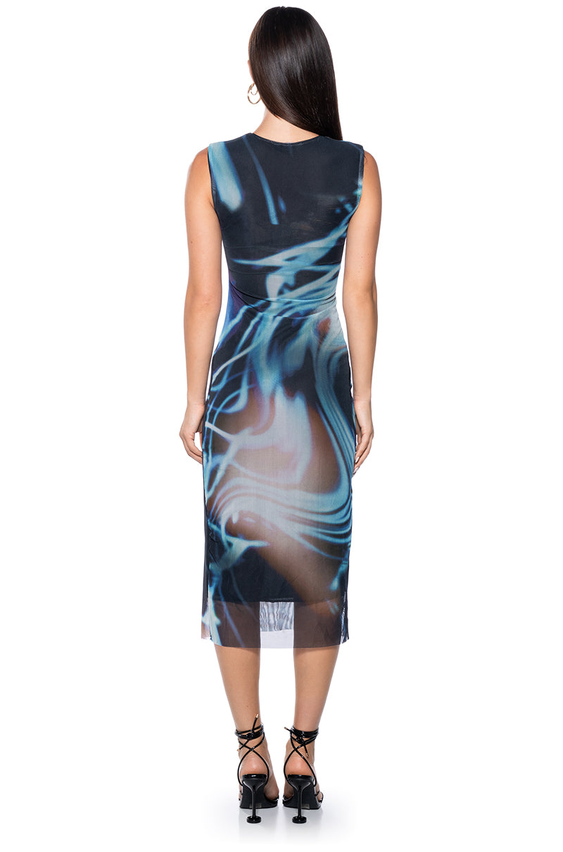 PISCES MESH MIDI DRESS