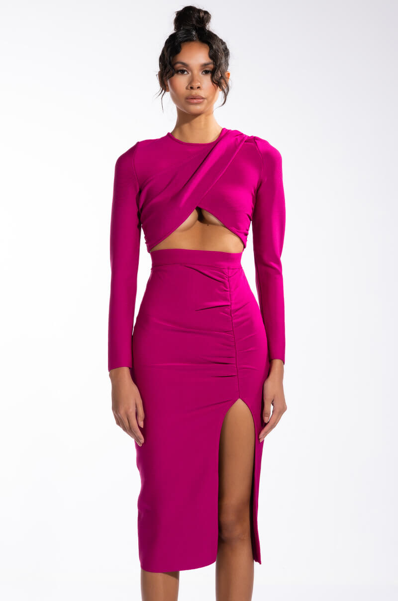 MEANT TO BE YOUR BANDAGE MIDI DRESS