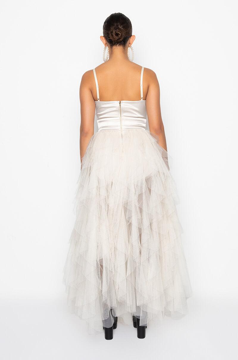 DIVINE TUBE MAXI TULLE DRESS