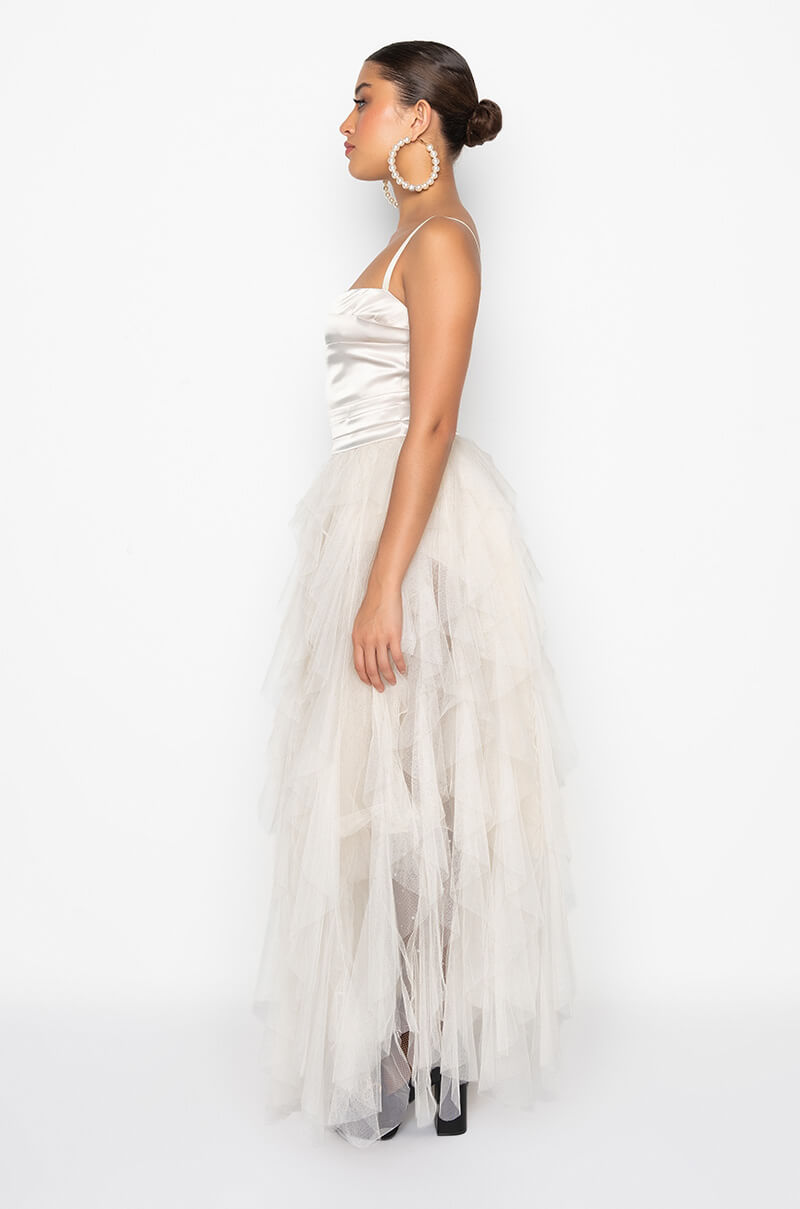 DIVINE TUBE MAXI TULLE DRESS